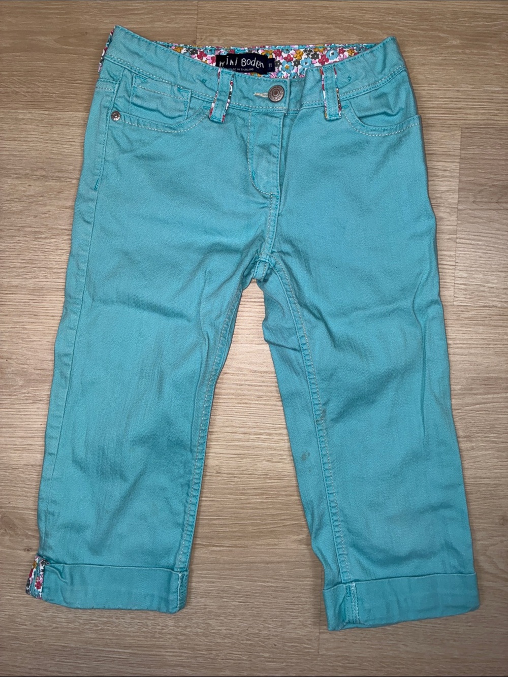 Mini Boden Turquoise Kids' Stretch Twill Jeans